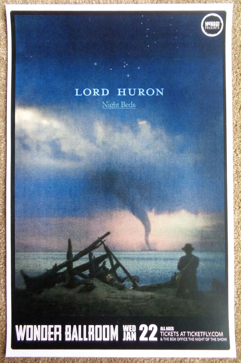 LORD HURON 2014 Gig POSTER Portland Oregon Concert