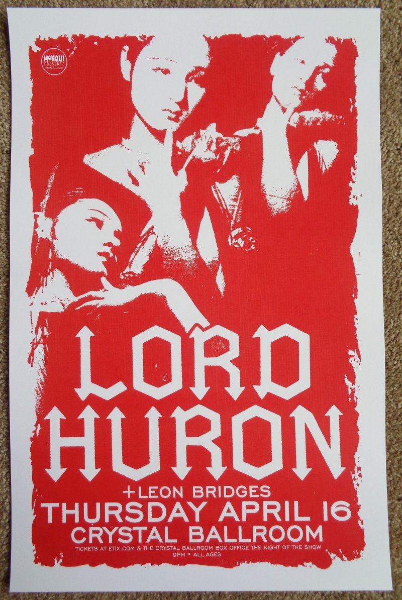 Image 0 of LORD HURON 2015 Gig POSTER Portland Oregon Concert