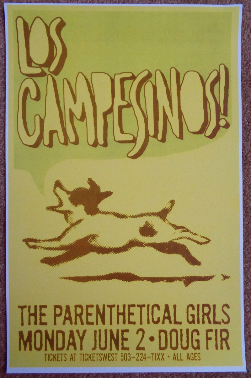 Image 0 of LOS CAMPESINOS 2008 Gig POSTER Portland Oregon Concert 