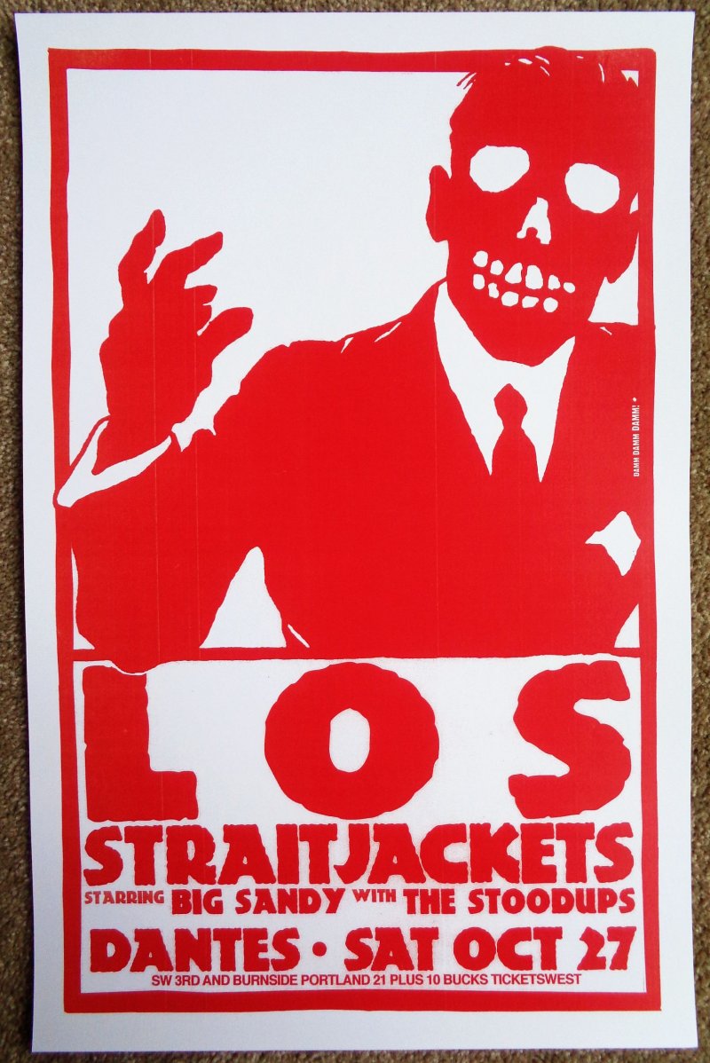 Image 0 of LOS STRAITJACKETS 2007 Gig POSTER Portland Oregon Concert 