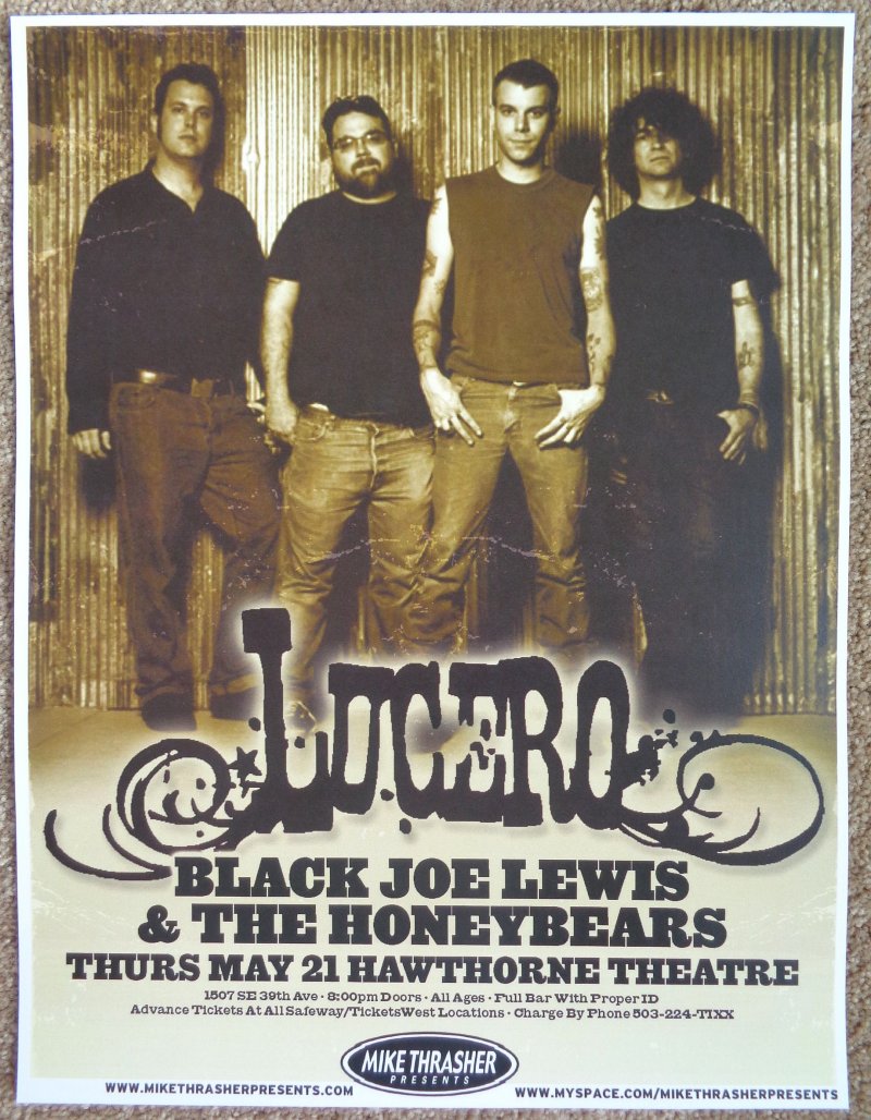 Image 0 of LUCERO 2009 Gig POSTER Portland Oregon Concert Ben Nichols