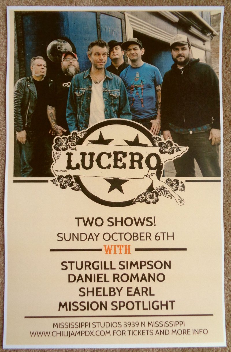 Image 0 of LUCERO Gig POSTER Oct 2013 Portland Oregon Concert Ben Nichols