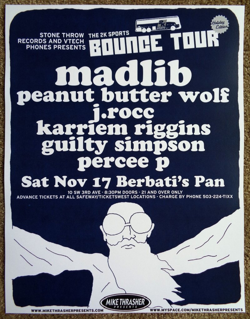 Image 0 of MADLIB Portland Oregon 2007 Gig Concert POSTER