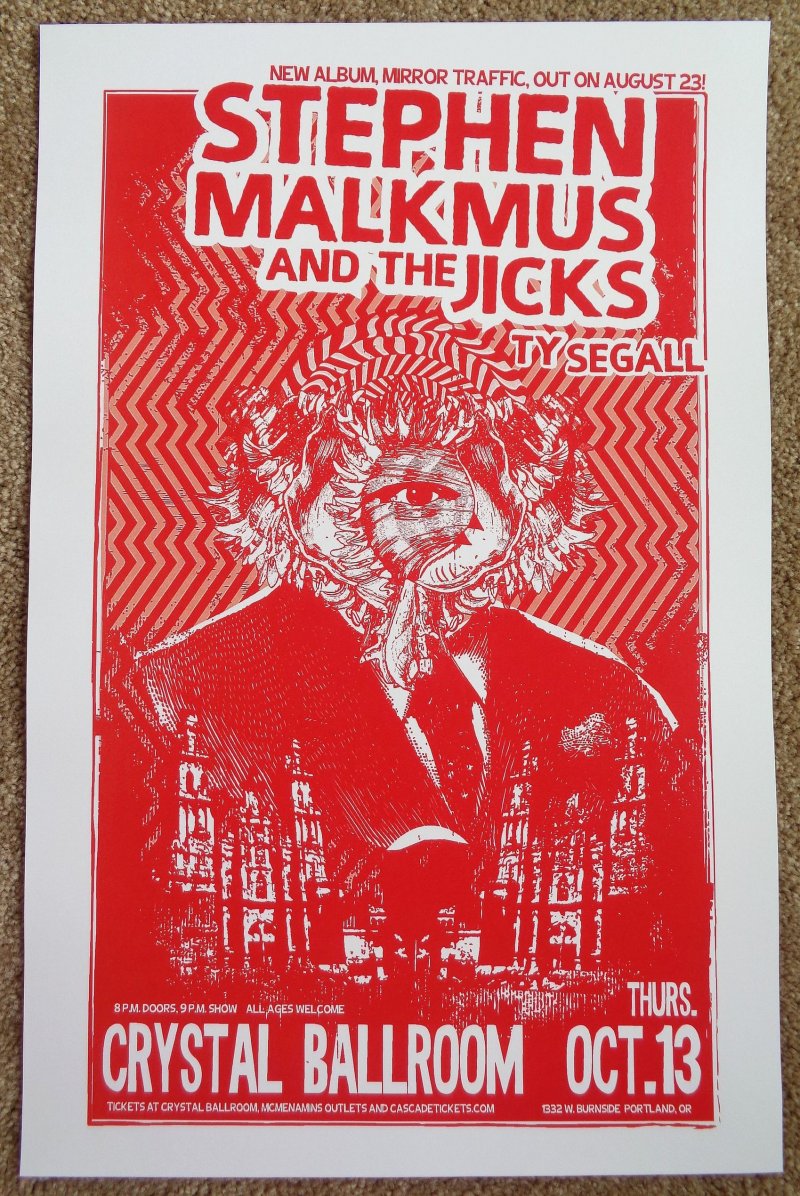 Image 0 of Malkmus STEPHEN MALKMUS And THE JICKS 2011 Gig POSTER Portland Oregon Concert  