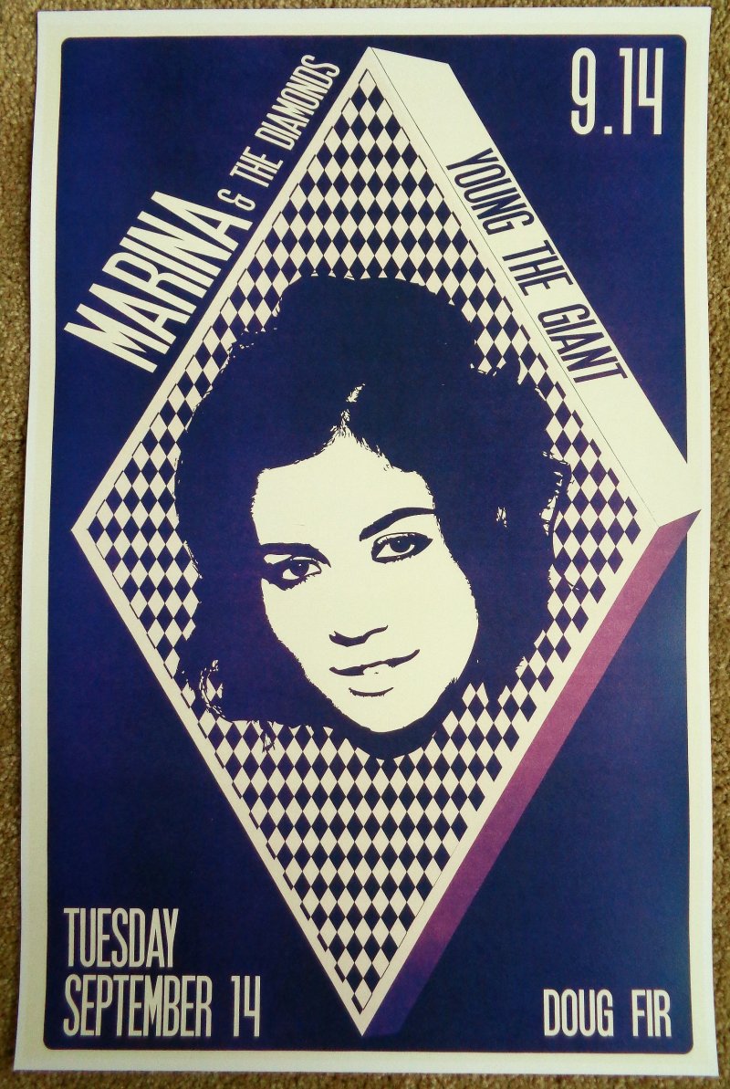 Image 0 of MARINA AND THE DIAMONDS 2010 Gig POSTER Portland Oregon Concert 