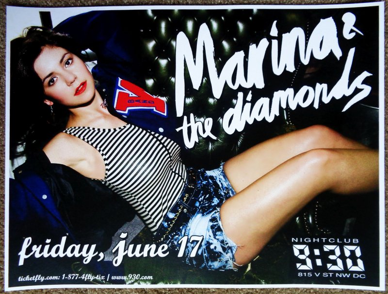 Image 0 of MARINA AND THE DIAMONDS 2011 Gig POSTER Washington DC Concert