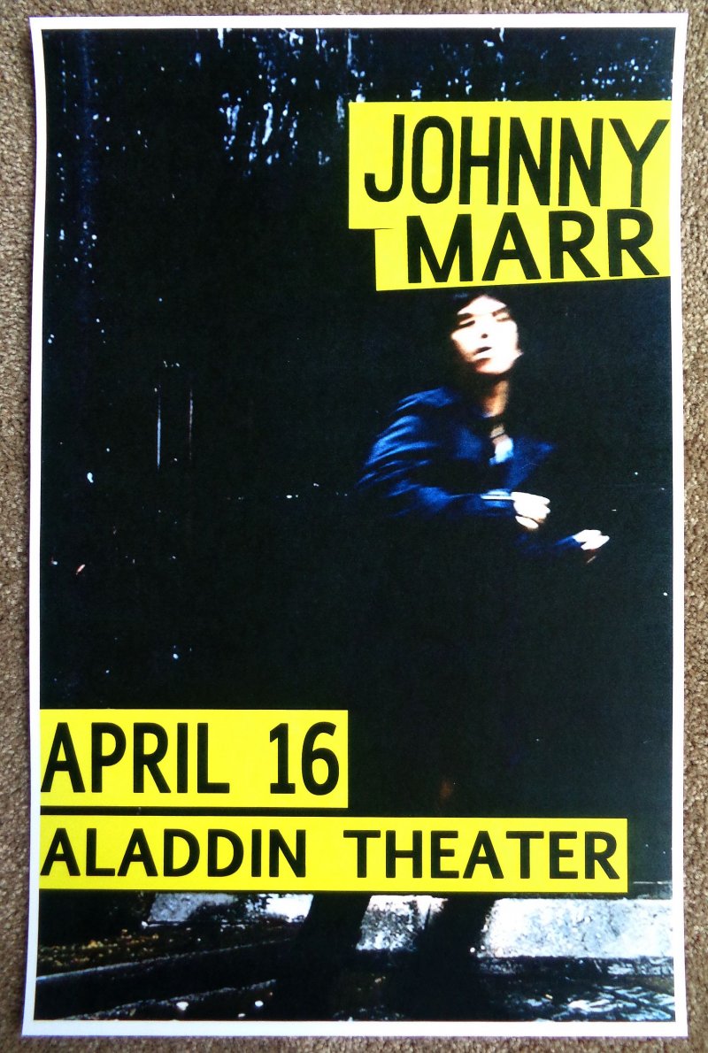 Image 0 of Marr JOHNNY MARR 2013 Gig POSTER Portland Oregon Concert