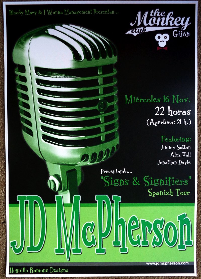 Image 0 of McPherson JD McPHERSON 2011 Gig POSTER Gijon Spain Concert