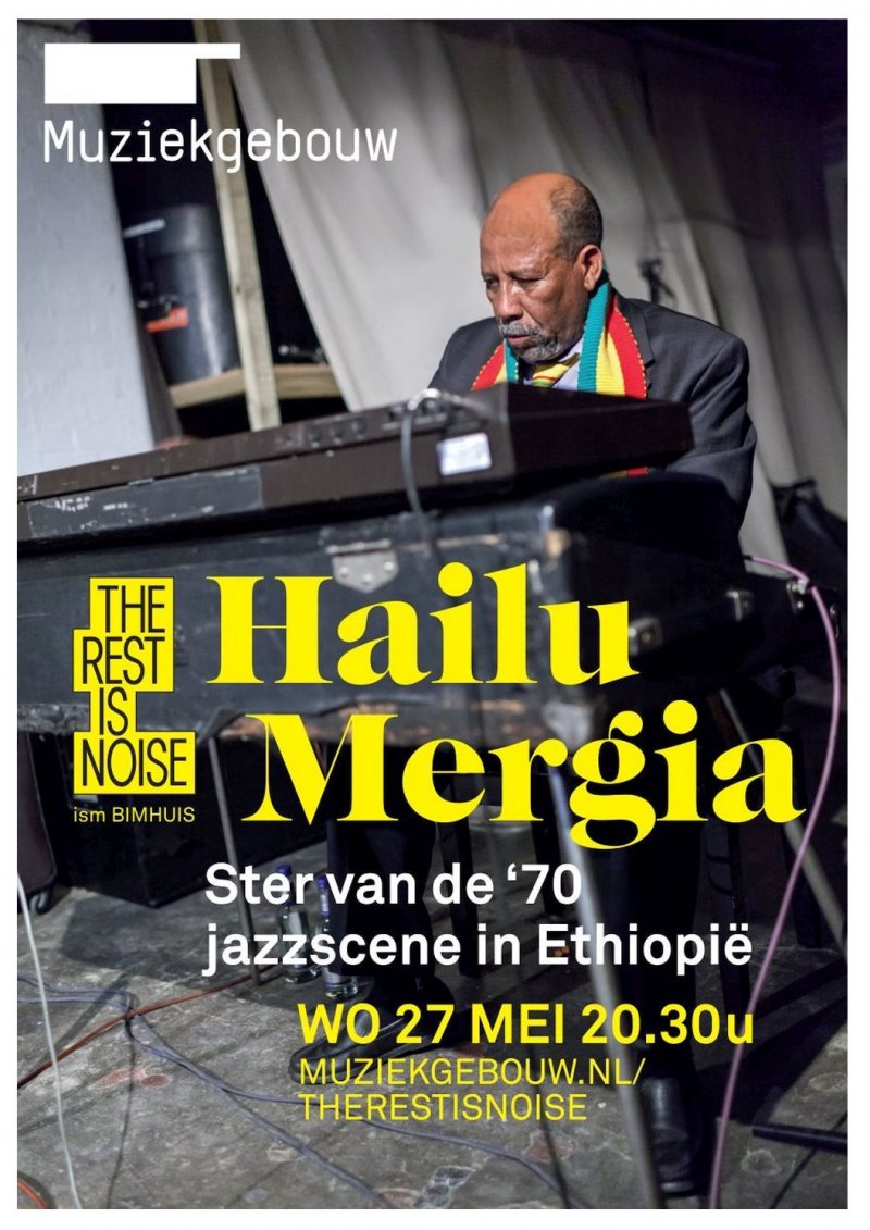 Mergia HAILU MERGIA 2015 Gig POSTER Amsterdam Netherlands Concert