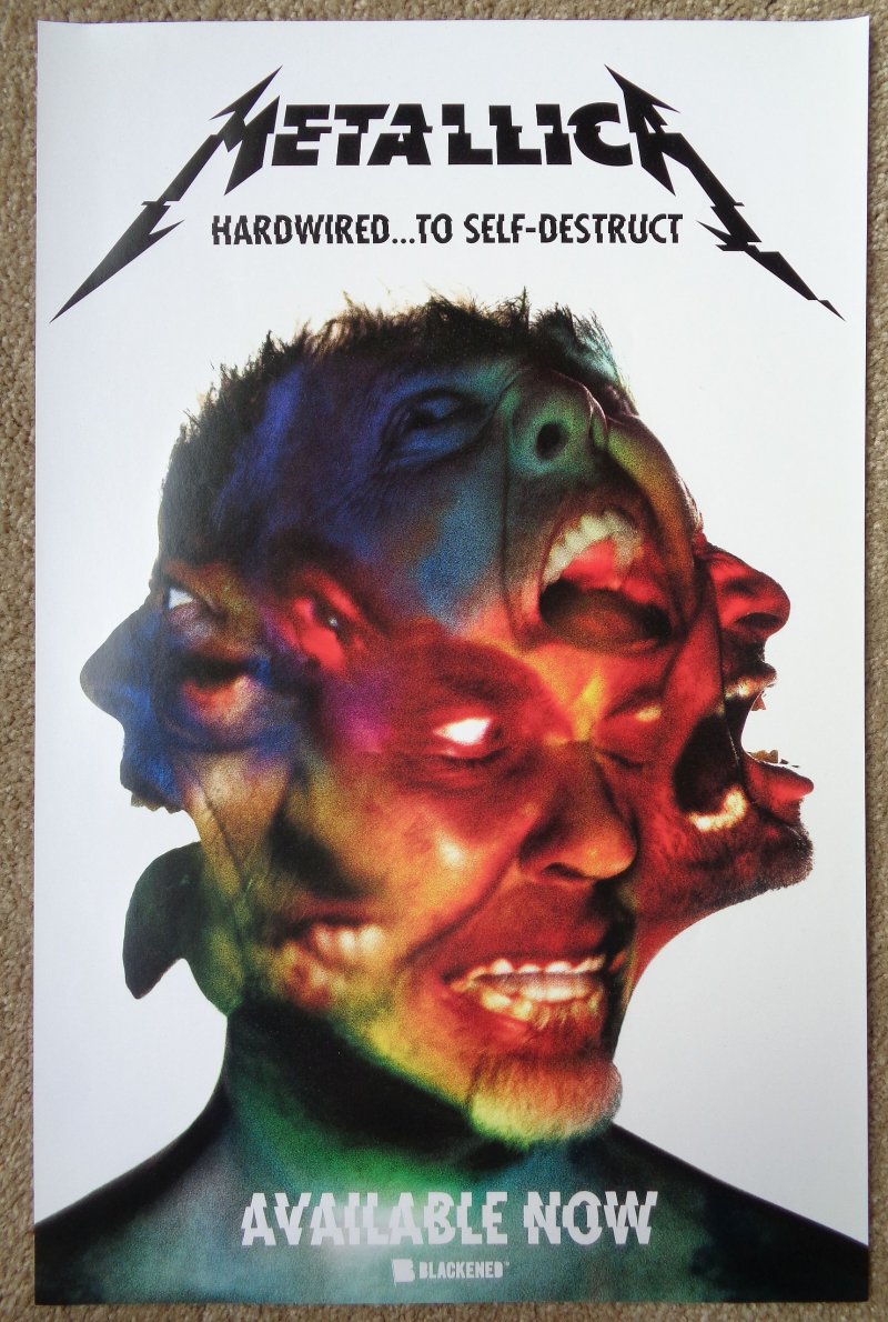 Image 0 of METALLICA Album POSTER Hardwired To Self-Destruct 11x17