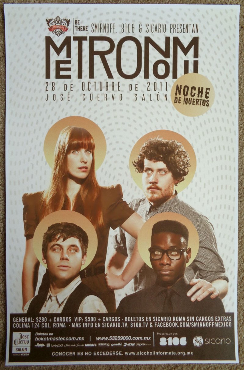 Image 0 of METRONOMY 2011 Gig Concert POSTER Mexico City