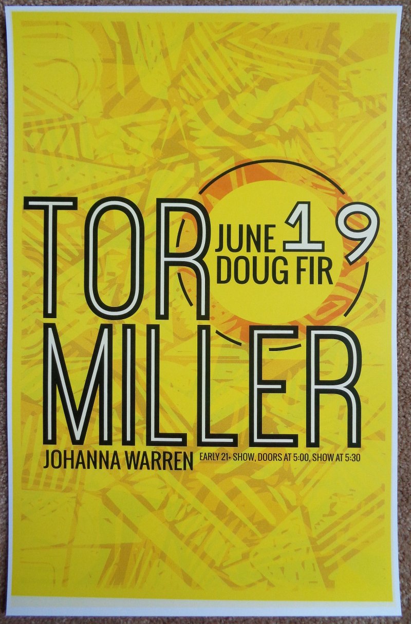 Image 0 of Miller TOR MILLER 2015 Gig POSTER Portland Oregon Concert