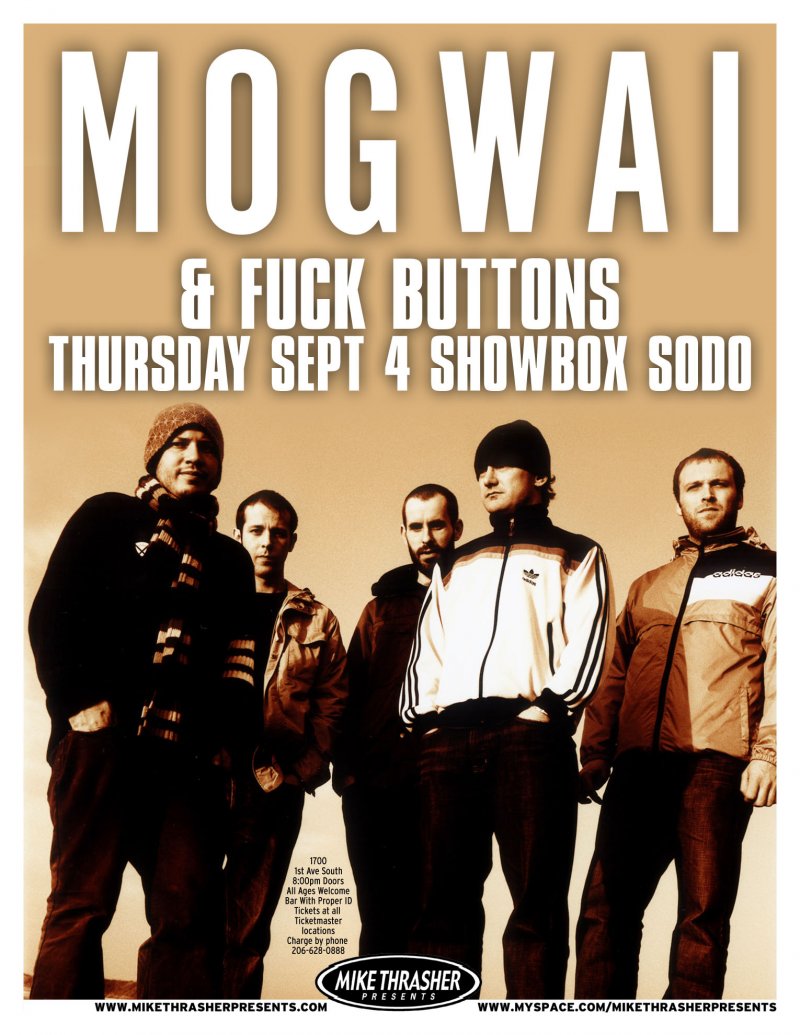 Image 0 of MOGWAI 2008 Gig POSTER Concert Seattle Washington