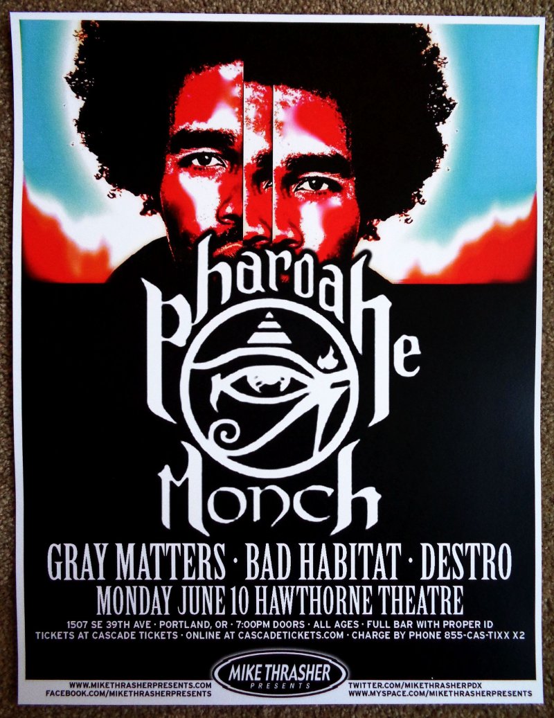 Image 0 of Monch PHAROAHE MONCH 2013 Gig POSTER Portland Oregon Concert 