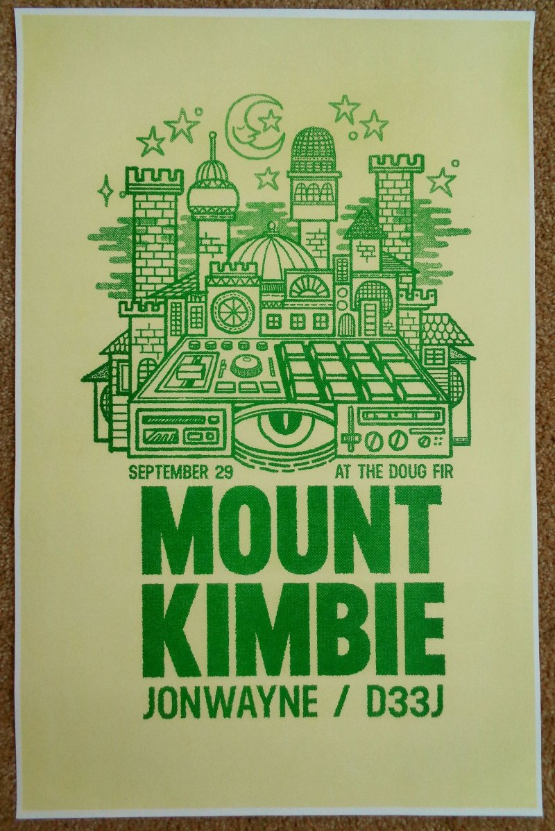 Image 0 of MOUNT KIMBIE 2013 Gig POSTER Portland Oregon Concert