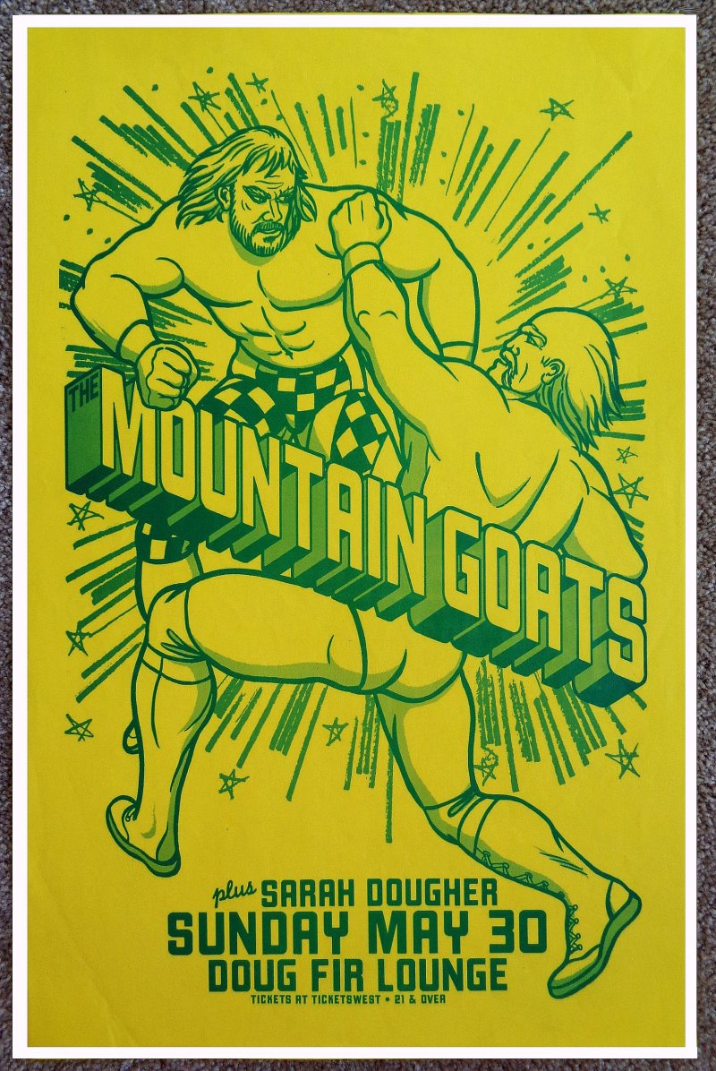 Image 0 of MOUNTAIN GOATS 2010 Gig POSTER Portland Oregon Concert 