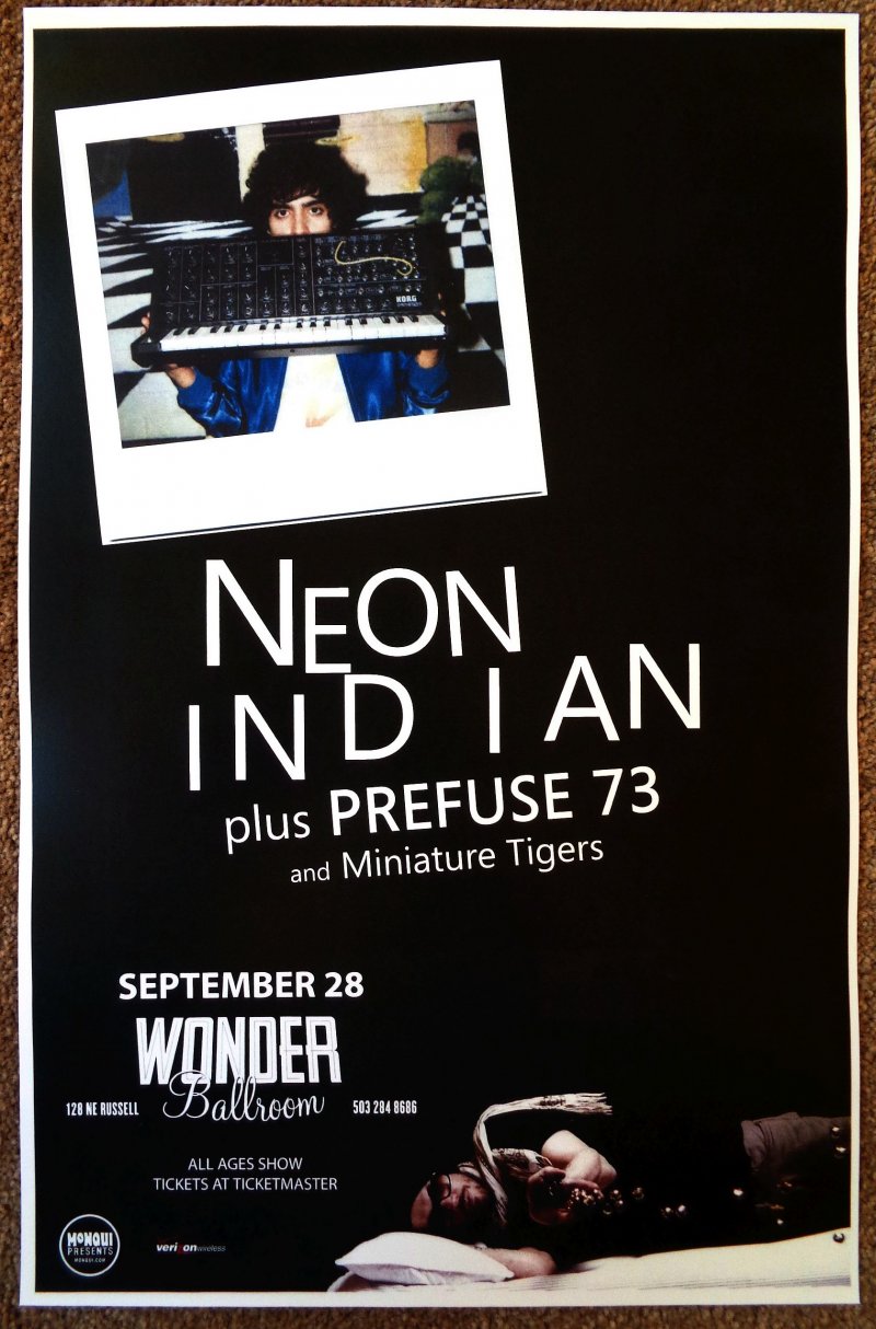 Image 0 of NEON INDIAN 2010 Gig POSTER Portland Oregon Concert