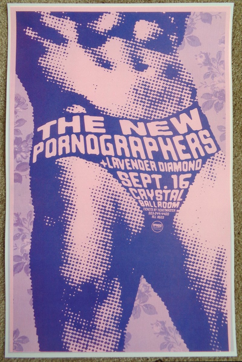 Image 0 of NEW PORNOGRAPHERS 2007 POSTER Neko Case Gig Portland Oregon Concert 