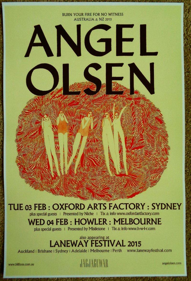 Image 0 of Olsen ANGEL OLSEN 2015 Tour POSTER Australia Gig Concert