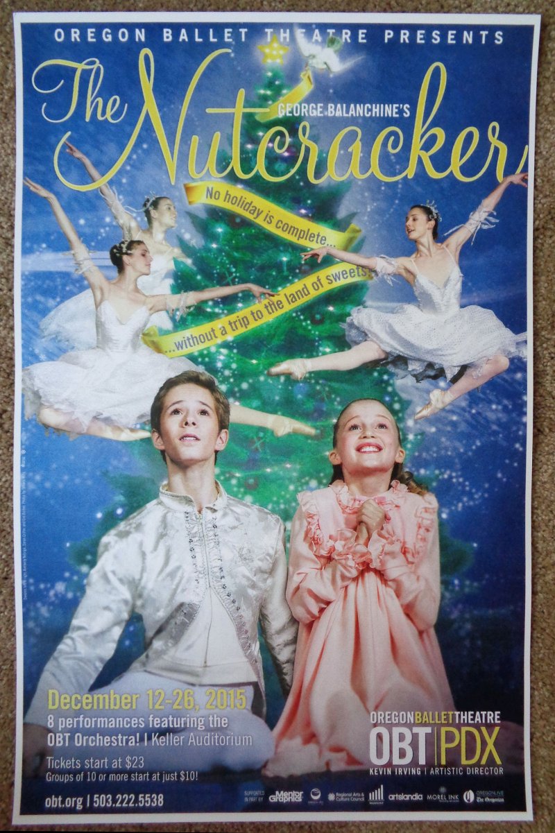 Image 0 of OREGON BALLET 2015 POSTER Nutcracker Portland Oregon