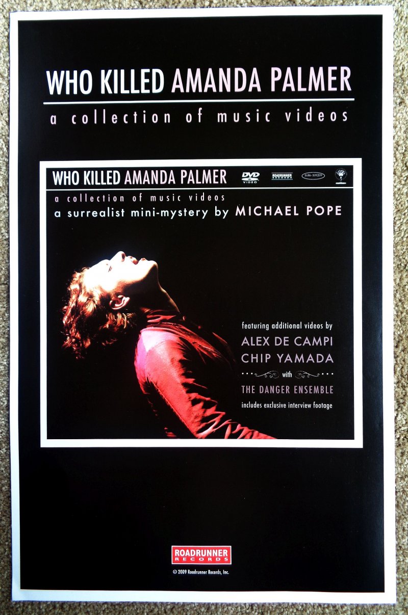 Image 0 of Palmer AMANDA PALMER POSTER Dresden Dolls Who Killed Amanda Palmer 11x17