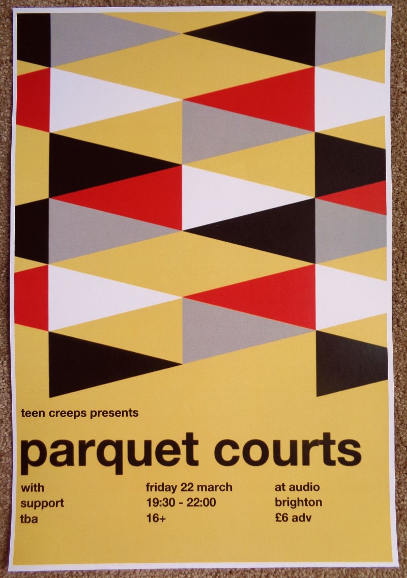 Image 0 of PARQUET COURTS 2013 Gig POSTER Brighton United Kingdom Concert 
