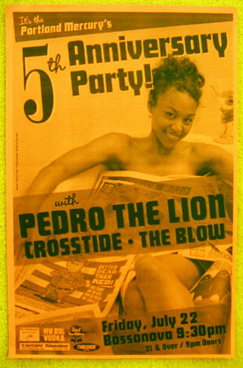 Image 0 of PEDRO THE LION David Bazan 2005 Gig POSTER Portland Oregon Concert 