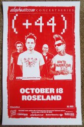 Plus 44 +44 Gig 2006 POSTER Blink-182 Travis Barker Portland