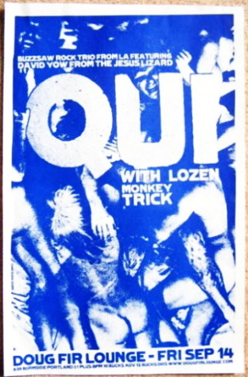 QUI 2007 Gig POSTER Portland Oregon Concert 