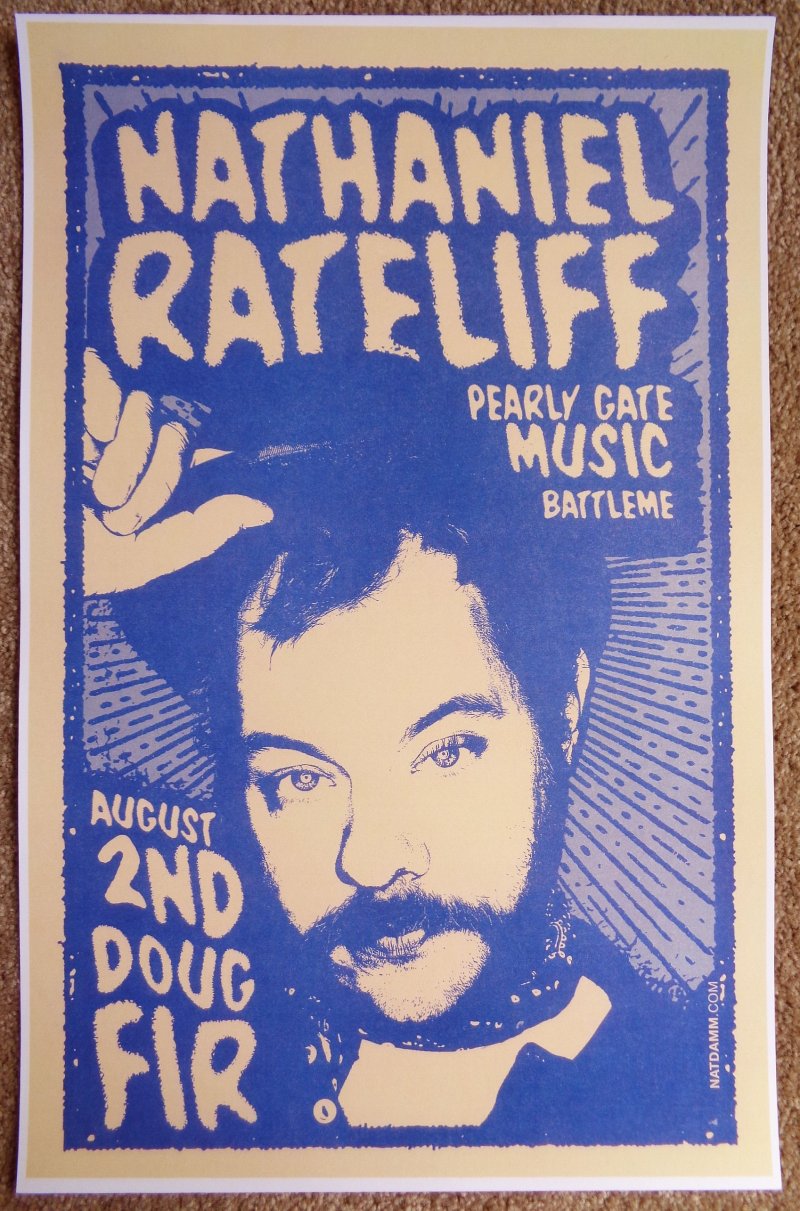 Rateliff NATHANIEL RATELIFF 2010 Gig POSTER Portland Oregon Concert