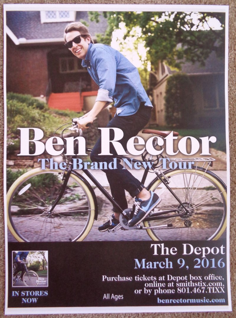 Image 0 of Rector BEN RECTOR 2016 Gig POSTER Salt Lake City Concert Utah