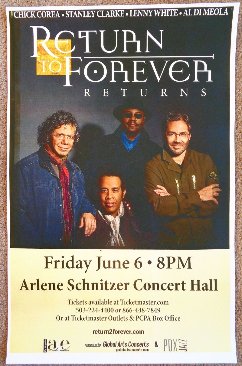 Image 0 of RETURN TO FOREVER POSTER ChicK Corea / Stanley Clarke / Lenny White / Al DiMeola