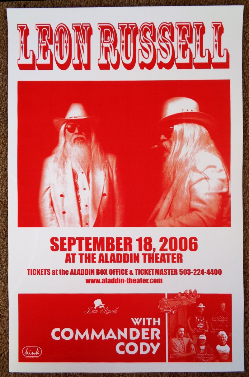 Image 0 of Russell LEON RUSSELL and COMMANDER CODY Portland Oregon 2006 Gig Concert POSTER