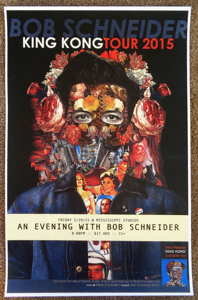 Image 0 of Schneider BOB SCHNEIDER 2015 Gig POSTER Portland Oregon Concert