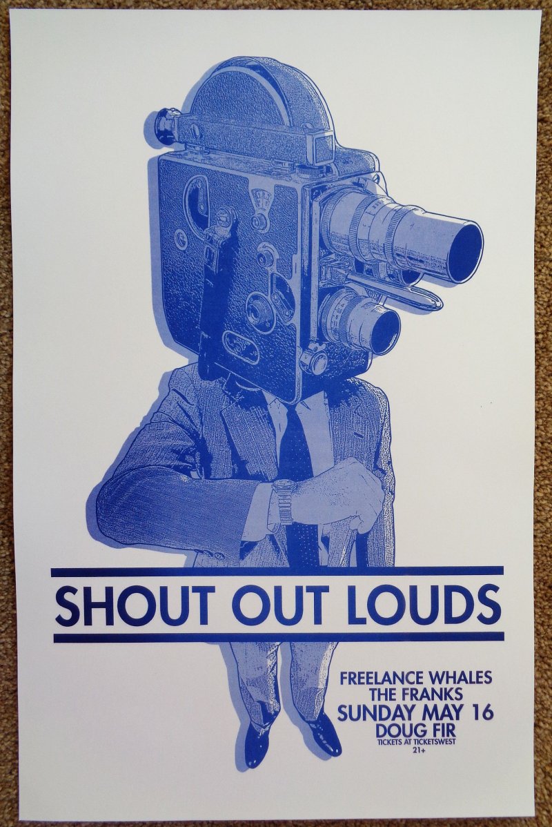 Image 0 of SHOUT OUT LOUDS 2010 Gig POSTER Portland Oregon Concert