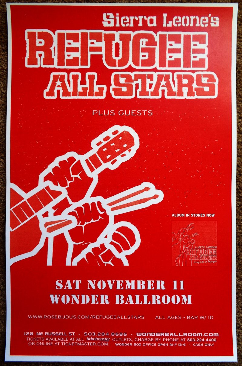 Image 0 of SIERRA LEONE REFUGEE ALL STARS 2006 Gig POSTER Portland Oregon Concert