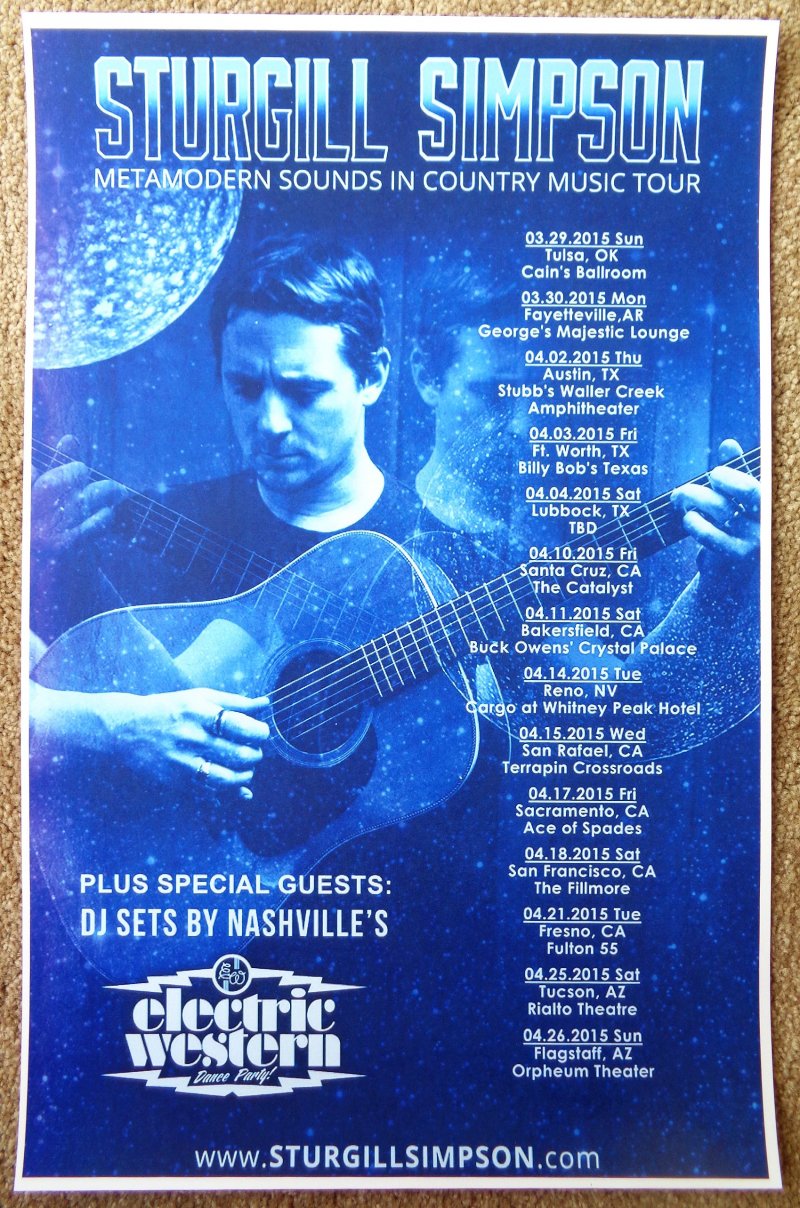 Image 0 of Simpson STURGILL SIMPSON Tour POSTER 2015 Spring Gig Concert