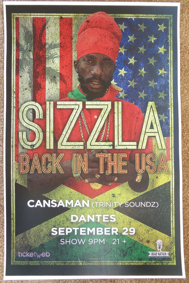 Image 0 of SIZZLA 2016 Gig POSTER Portland Oregon Concert 