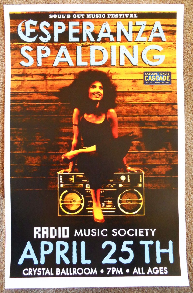 Image 0 of Spalding ESPERANZA SPALDING 2012 Gig POSTER Portland Oregon Concert  