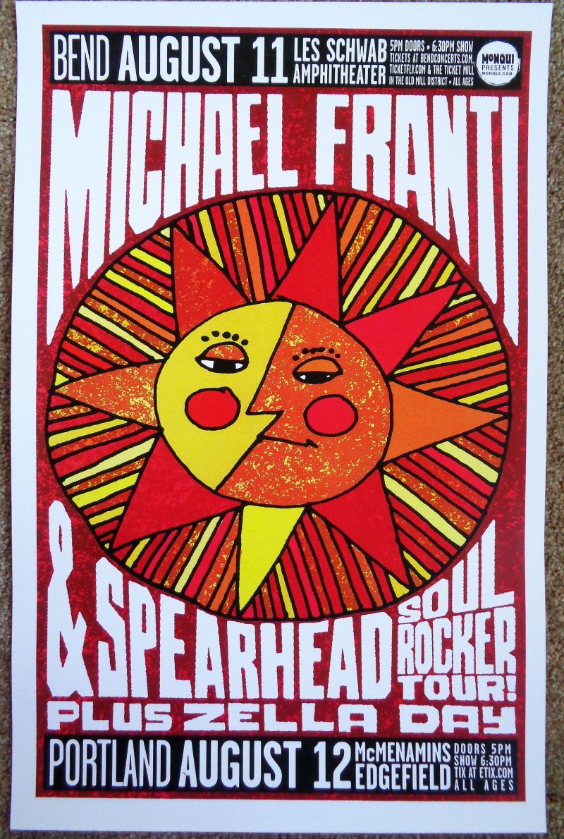 Image 0 of Spearhead MICHAEL FRANTI 2016 Gig POSTER Bend & Edgefield Oregon Concert