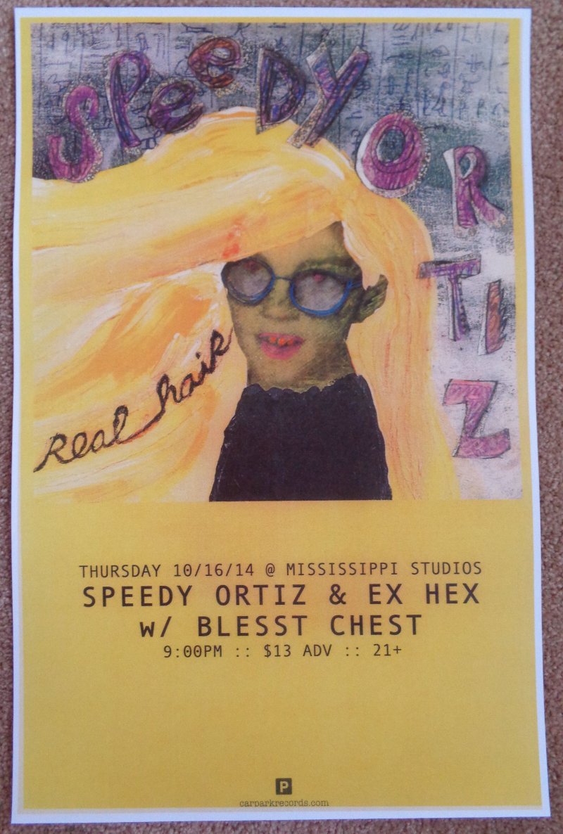 Image 0 of SPEEDY ORTIZ 2014 Gig POSTER Portland Oregon Concert EX HEX Mary Timony