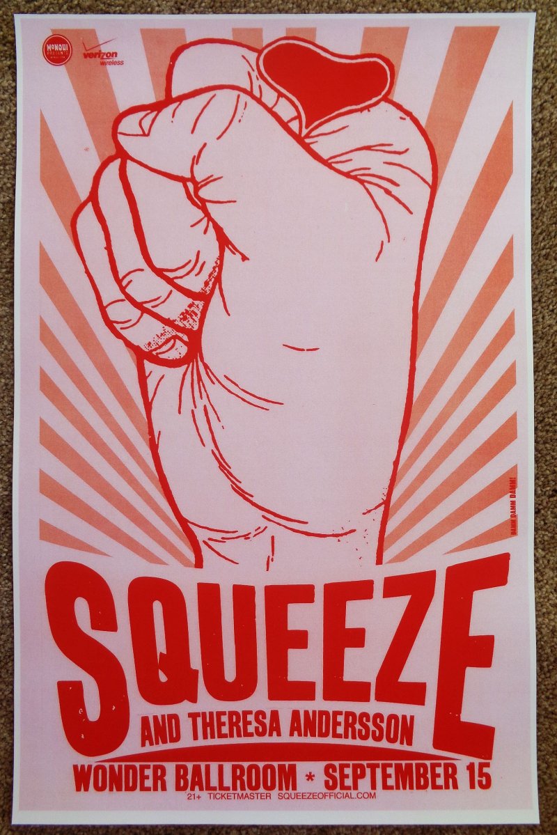 Image 0 of SQUEEZE Chris Difford & Glenn Tilbrook Portland Oregon 2008 Gig Concert POSTER