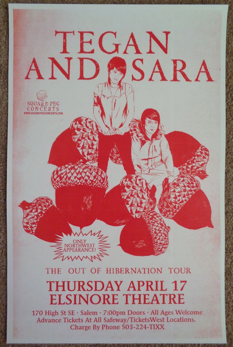 Image 0 of TEGAN AND SARA 2008 Gig POSTER Salem Oregon Concert 