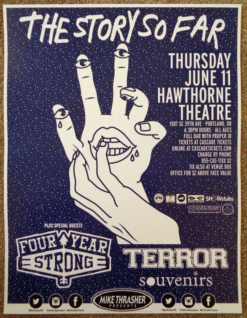 Image 0 of THE STORY SO FAR 2015 Gig POSTER Portland Oregon Concert