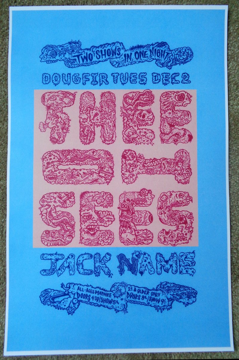 Image 0 of THEE OH SEES 2014 Gig POSTER Portland Oregon Concert