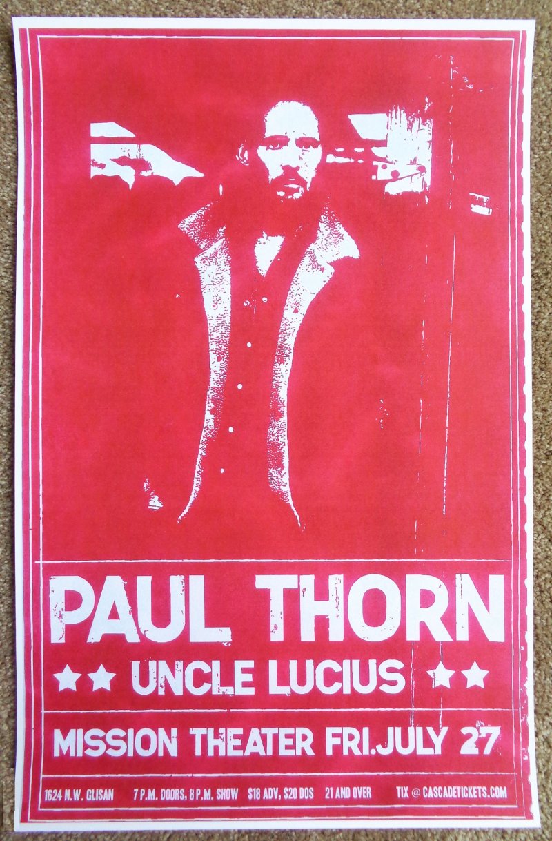 Image 0 of Thorn PAUL THORN 2012 Gig POSTER Portland Oregon Concert 