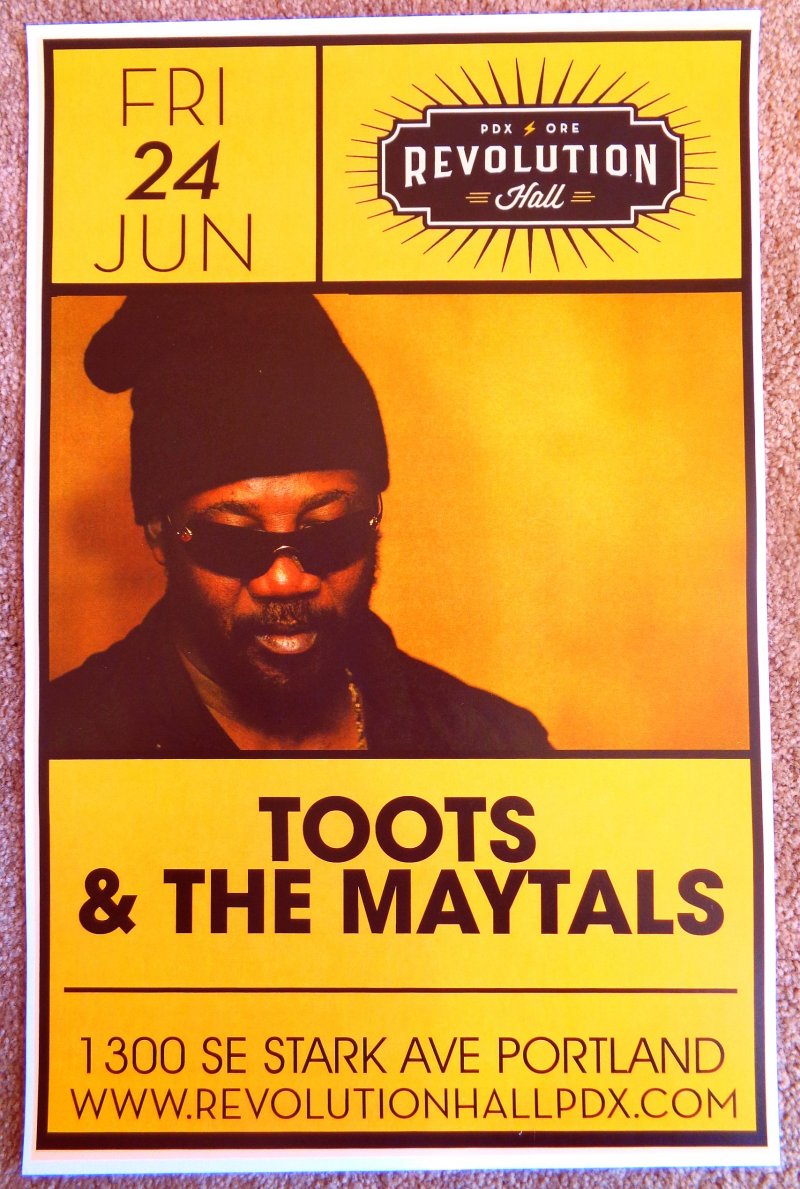 Image 0 of TOOTS AND THE MAYTALS 2016 Gig POSTER Reggae Portland Oregon Concert
