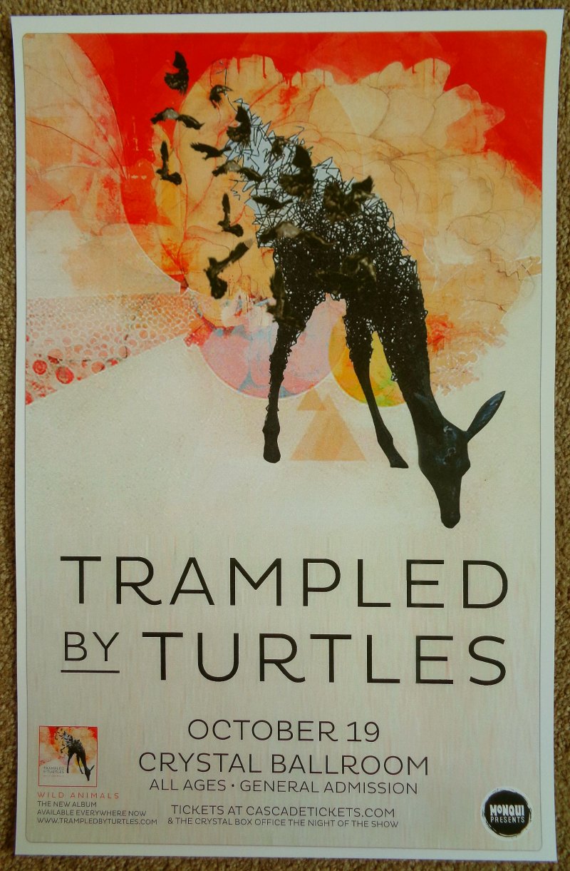 Image 0 of TRAMPLED BY TURTLES 2014 Gig POSTER Portland Oregon Concert