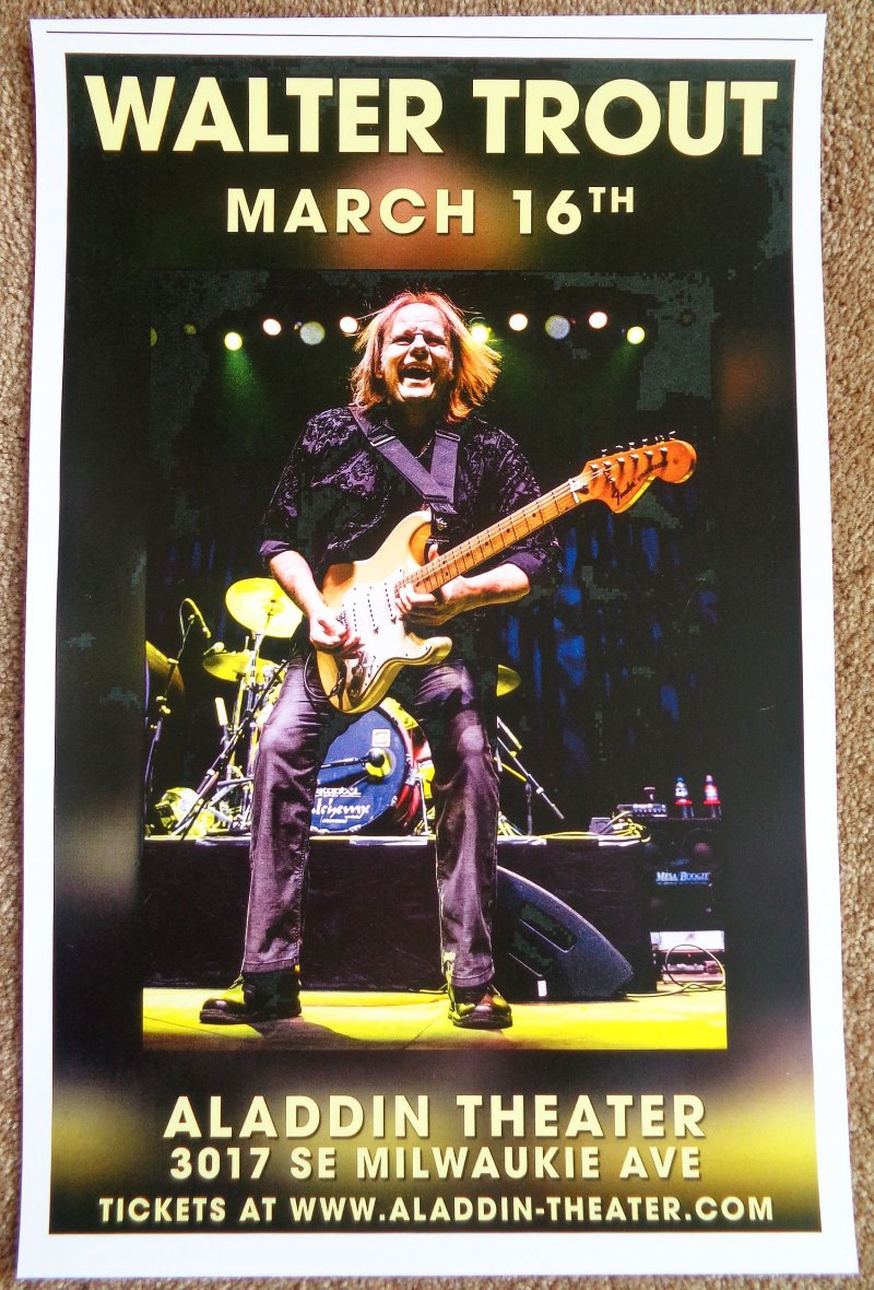 Image 0 of Trout WALTER TROUT 2017 Gig POSTER Portland Oregon Concert