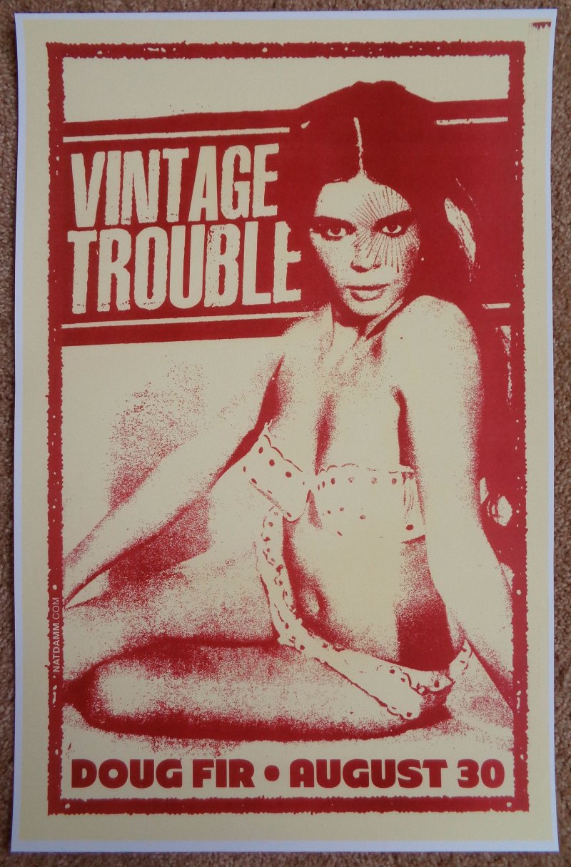 VINTAGE TROUBLE 2012 Gig POSTER Portland Oregon Concert 